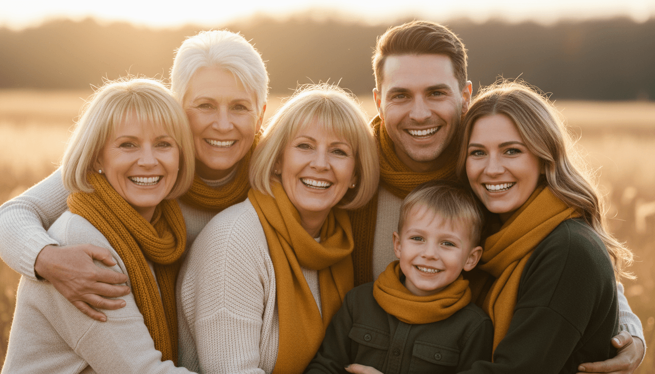 Happy family with healthy smiles